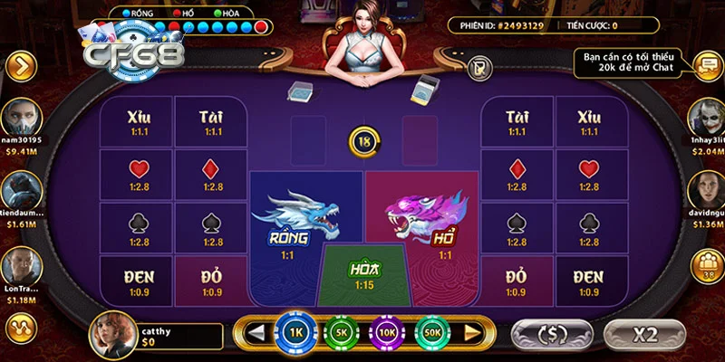Bí quyết chiến thắng lớn tiền khủng với rồng hổ online